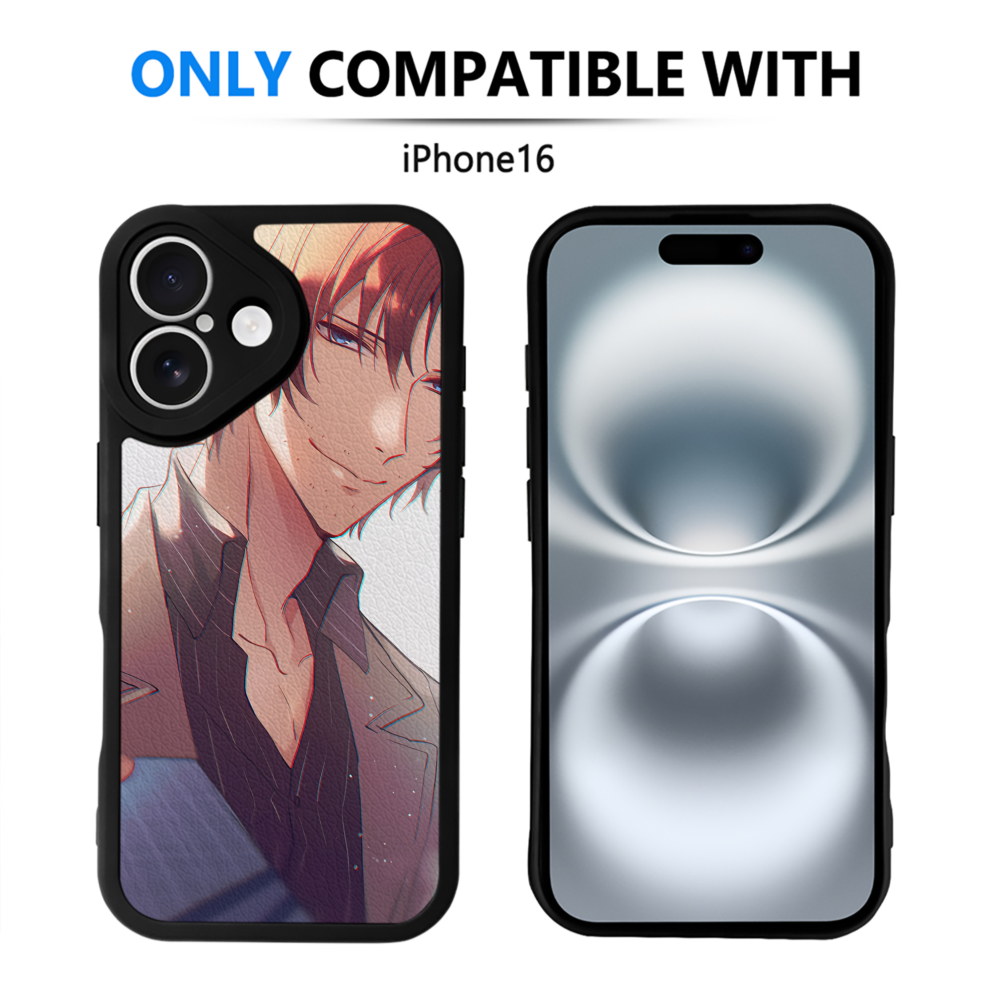 （画像用） 文豪ストレイドッグス Bungo Stray Dogs 【iPhone 16シリーズ対応】シリコンスマホケース（レザー調） 材質：シリコン
